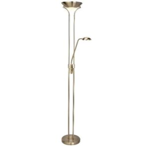 Mother And Child Antique Brass Led Floor Lamp