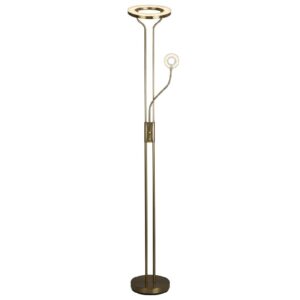Ames LED Mother And Child Floor Lamp In Satin Brass